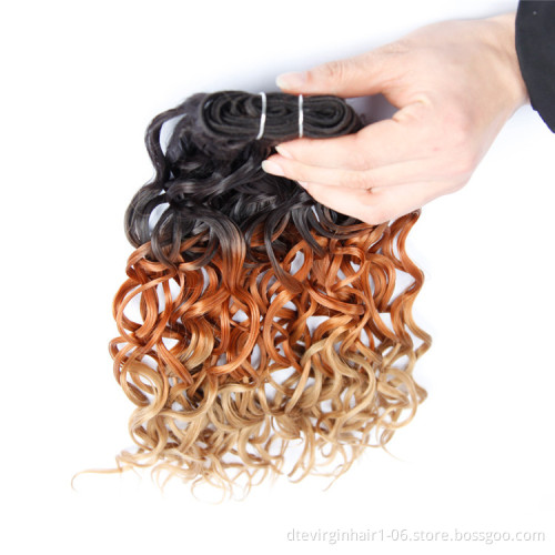 Jerry Curl  Ombre Short Crochet Braids Twist Hair Extension With Synthetic Hair For Black Women